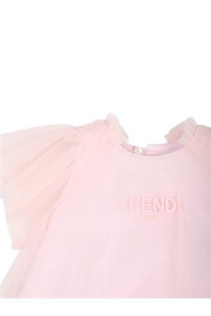 Rose pink tulle dress FENDI KIDS | BFB505AEXXF0QE5